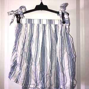 Off the shoulder with tie sleeves